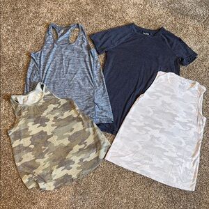 Camo and Solid Tank Tops Set